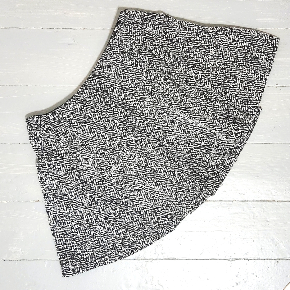 Urban Outfitters Black & White Marled Knit Skater Mini Skirt